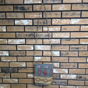 DANNY K Bella Aztec Geometric Tapestry Crossbody Bag Multicolor Abstract